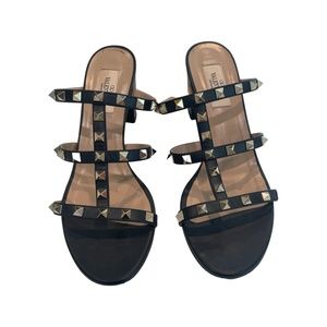 Valentino Garavani Rockstud Leather Mules Black